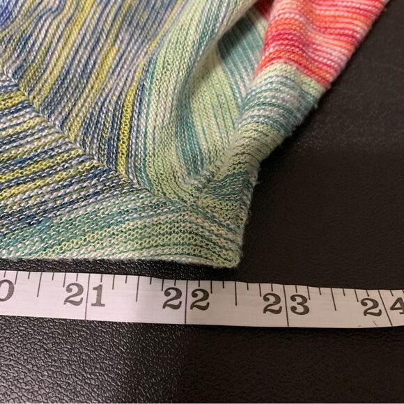 TWO-ONE-TWO Women's Lightweight V-Neck 3/4 Sleeve Multi-Color Tunic XL #903 - Picture 4 of 7